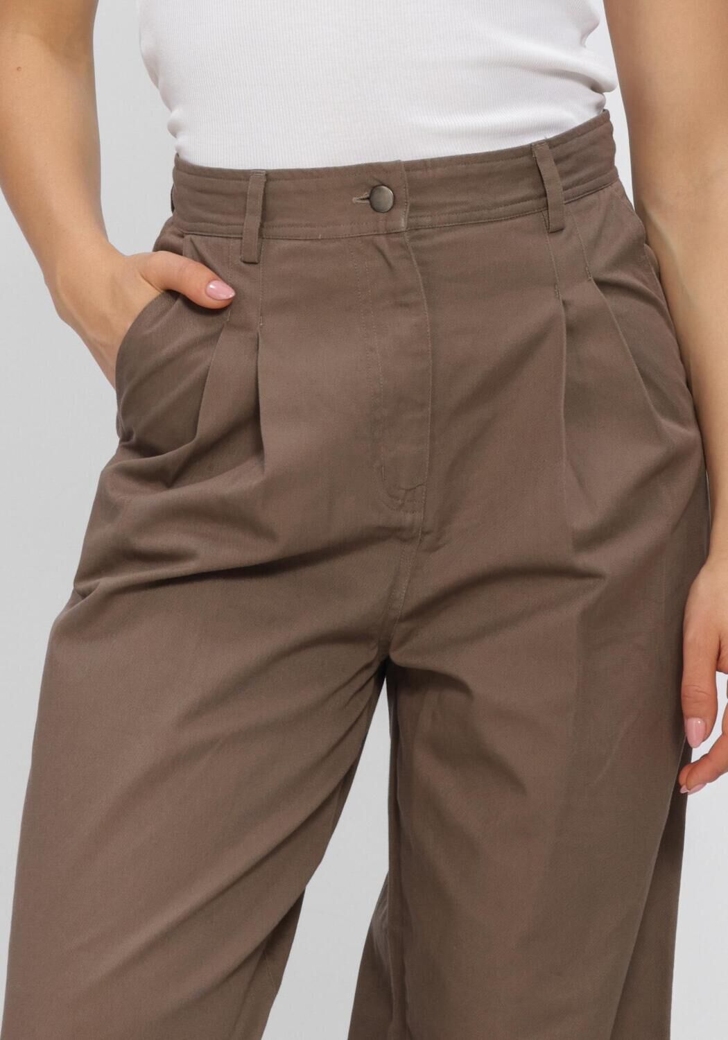 BOII STUDIOS Pantalon large JULIE en marron - large