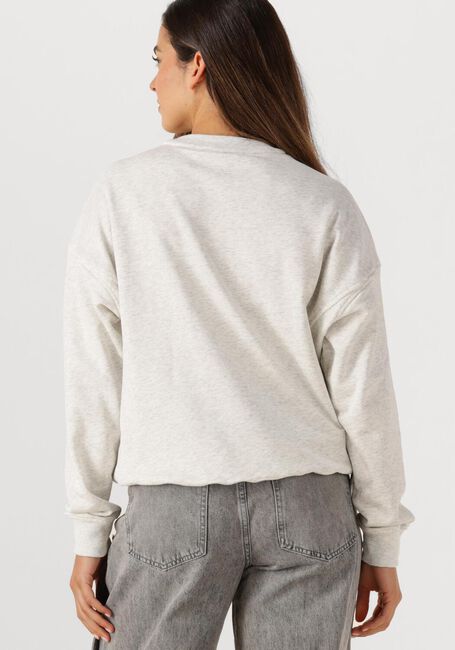 Lichtgrijze HAUTE L'AMITIÉ Trui COLLEGE CURVE SWEAT - large