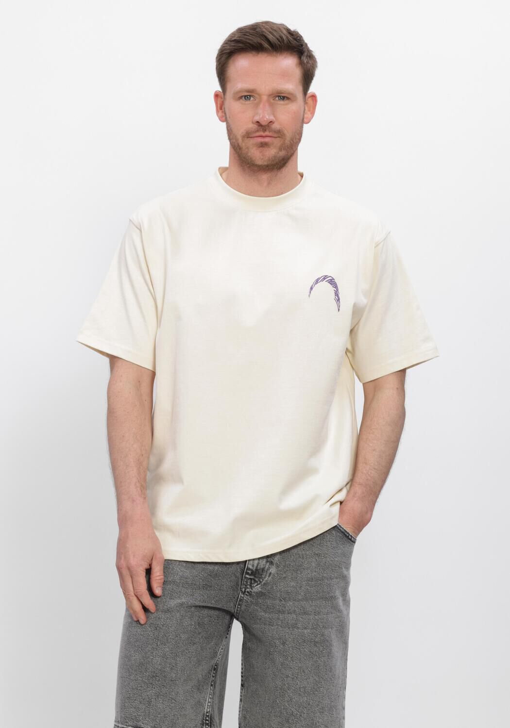 WOODBIRD T-shirt WBBAINE WARP TEE &Eacute;cru - large