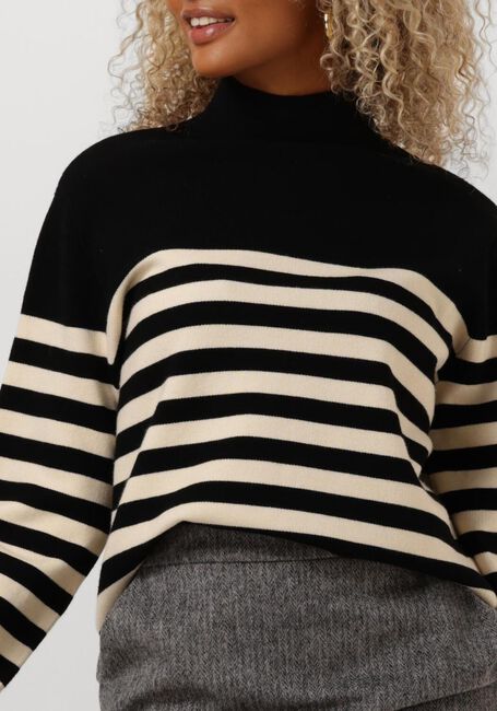 Zwarte MINUS Trui LUPI STRIPE KNIT PULLOVER - large
