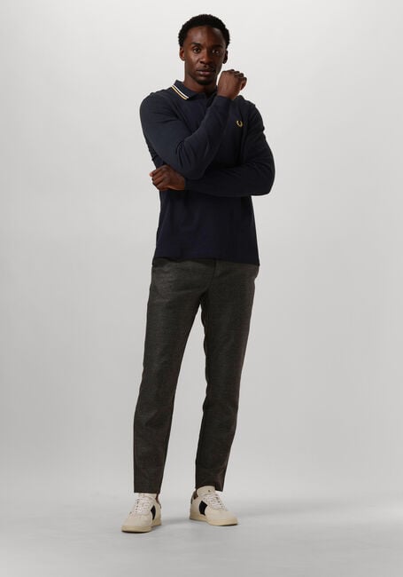 Blauwe FRED PERRY Polo TWIN TIPPED FRED PERRY SHIRT LONG SLEEVE - large