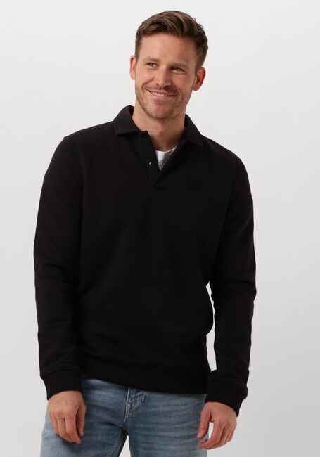 PME LEGEND HALF BUTTON COLLAR SOFT BRUSHED FLEECE Pulls & Gilets en noir - large