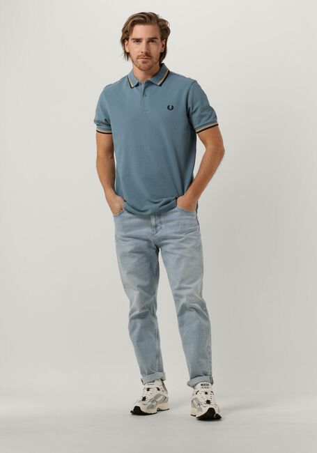 FRED PERRY Polo TWIN TIPPED FRED PERRY SHIRT Bleu clair - large