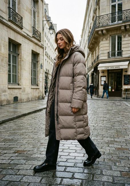 KRAKATAU Veste matelass&eacute; QW503 en taupe - large