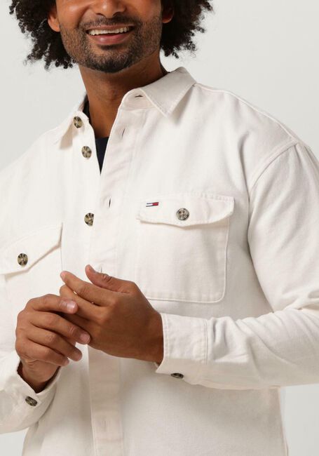 Gebroken wit TOMMY JEANS Overshirt TJM SOFT CASUAL OVERSHIRT - large