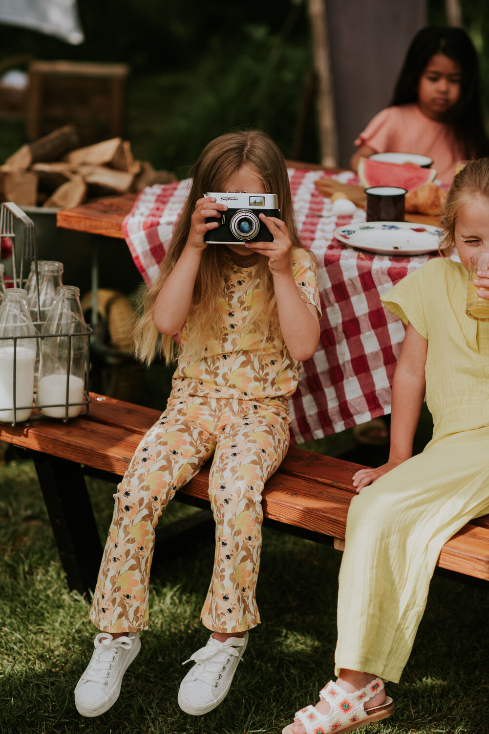 Oranje KOKO NOKO Flared broek N58968 - large