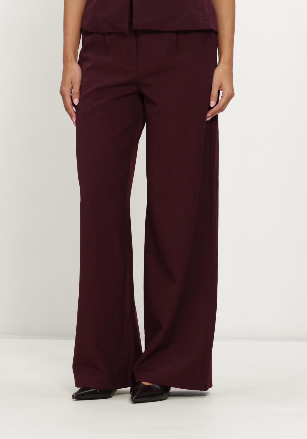 YDENCE Pantalon large PANTS AGATHA Bordeaux - large