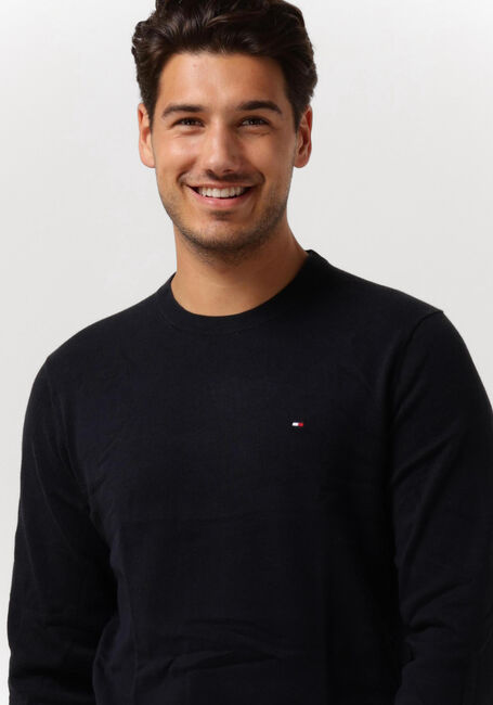 TOMMY HILFIGER Pull CORE COTTON-SILK CNECK en bleu - large