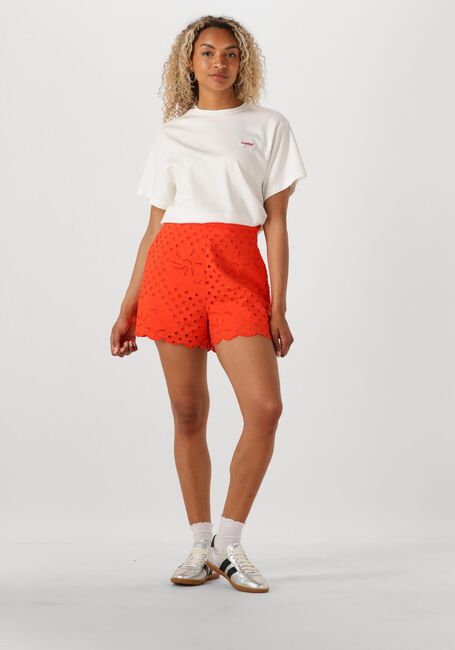 Witte ANOTHER LABEL T-shirt GINA FLOWER SHIRT - large