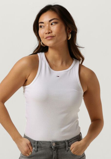 TOMMY JEANS Haut TJW ESSENTIAL RIB TANK en blanc - large