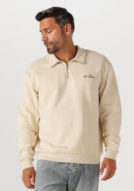 Beige LES DEUX Sweater CREW HALF-ZIP SWEATSHIRT - large