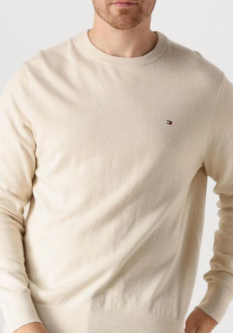 Beige TOMMY HILFIGER Trui PIMA ORG CTN CASHMERE CREW NECK - large