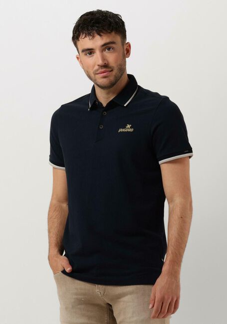 Donkerblauwe VANGUARD Polo SHORT SLEEVE POLO COTTON POLY WAFFLE STRUCTURE - large