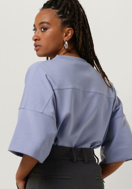 Paarse VANILIA T-shirt OVERSIZED T-SHIRT - large