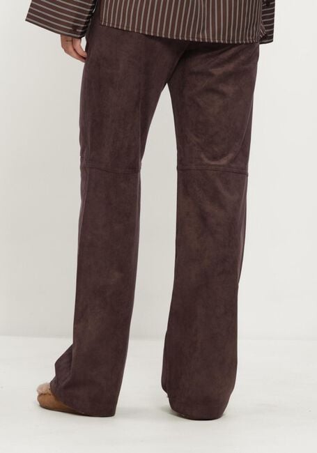 MAC Pantalons longs 0455 VELOUR CHIARA WIDE LEG en marron - large