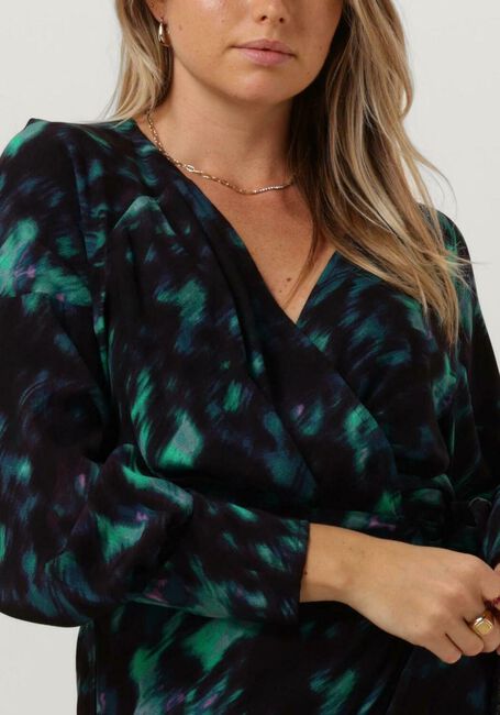 FREEBIRD Mini robe WV-RAINY-FLORAL-VIS-23-3 en noir - large
