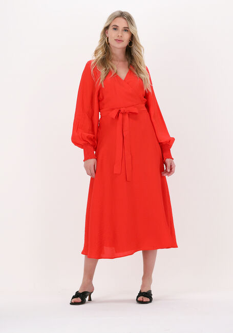 GESTUZ Robe midi LUELLA LONG WRAP DRESS en orange - large