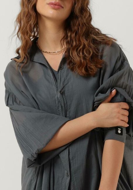 Blauwe 10DAYS Midi jurk DRESS PARIS VOILE - large