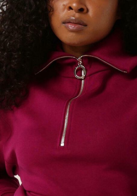 TOMMY HILFIGER Pull RELAXED COSY 1/2 ZIP SWEATSHIRT Fuchsia - large