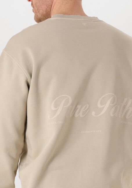 PURE PATH Chandail LOOSE FIT CREWNECK LS SWEATERS en beige - large