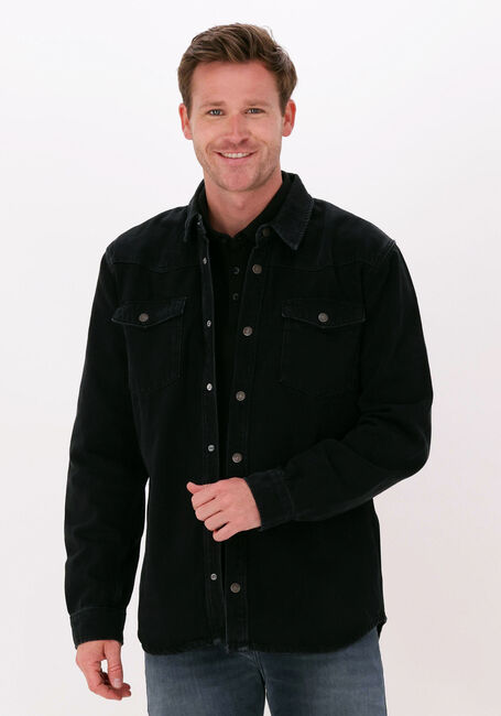 COLOURFUL REBEL Surchemise MASON WASHED DENIM SHIRT en noir - large