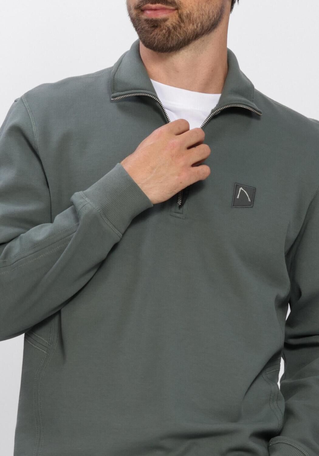 CHASIN Pull RYDEN ZIP-UP Vert fonc&eacute; - large
