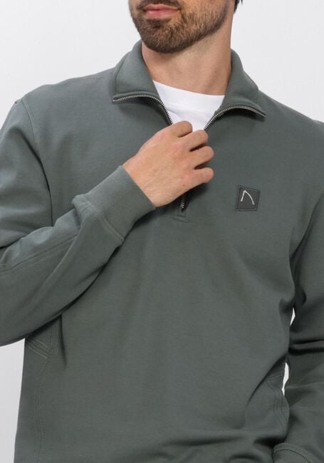Donkergroene CHASIN Trui RYDEN ZIP-UP - large