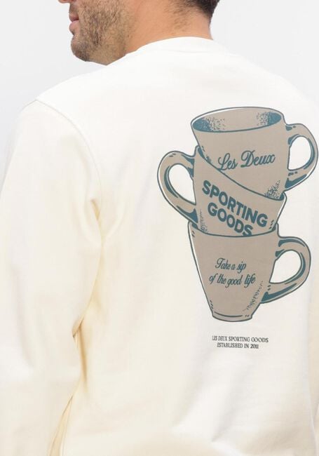 LES DEUX Chandail BEN ARTIST SWEATSHIRT &Eacute;cru - large