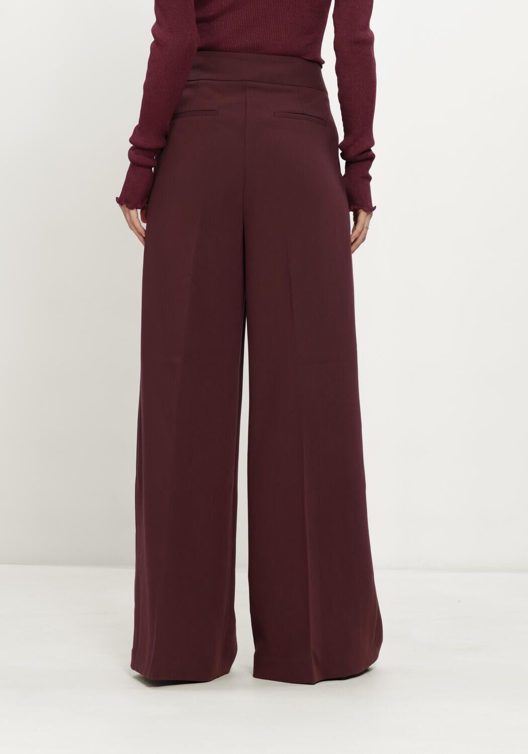 AAIKO Pantalon NORE BUTTONS RPES 345 Bordeaux - large