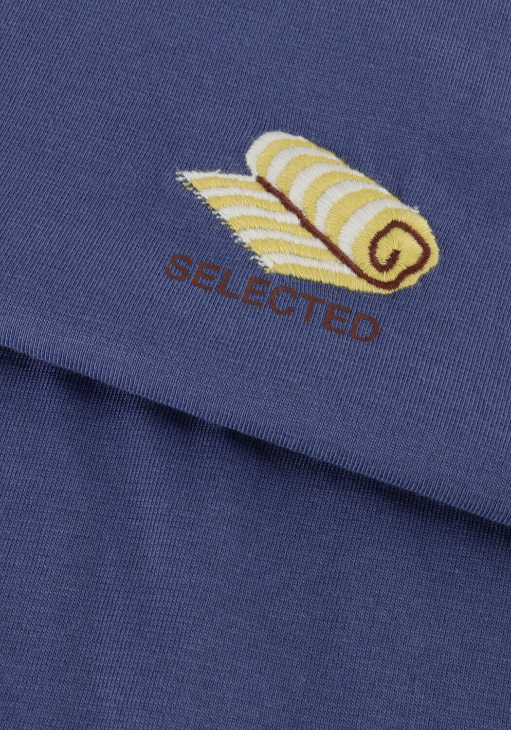 SELECTED MEN T-shirt SLHASPEN EMB SS O-NECK TEE en bleu - large