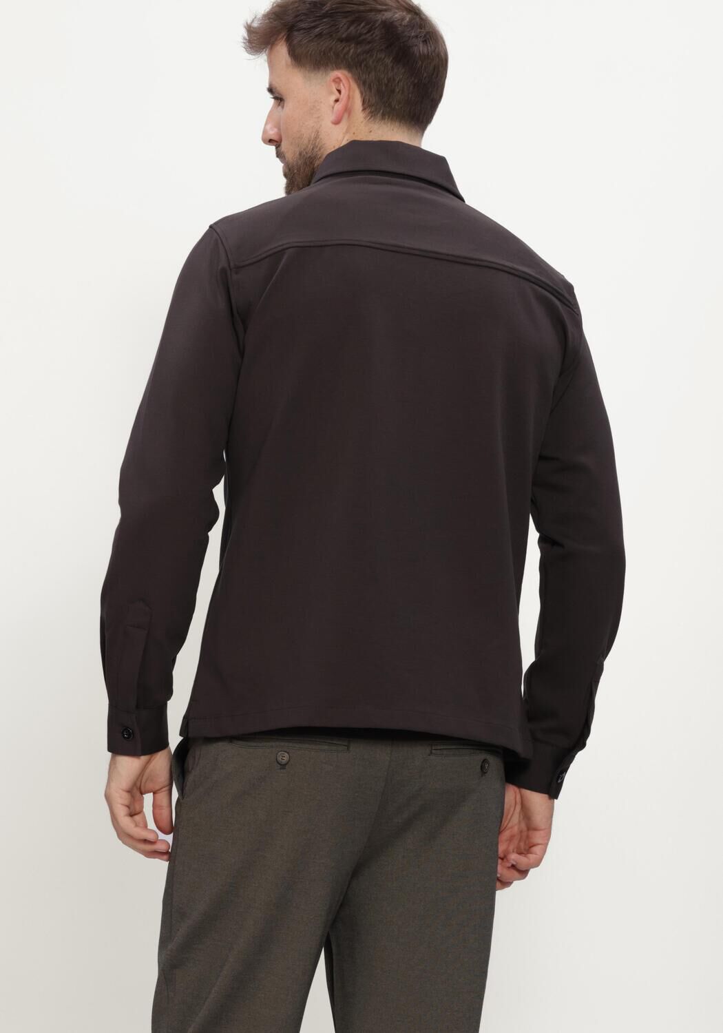 GENTI Surchemise OVERSHIRT RITS en marron - large