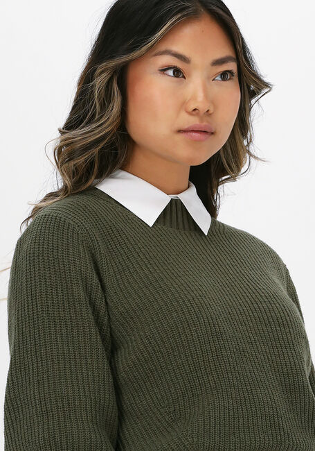 Groene SELECTED WOMEN Trui SLFLESLIE LS KNIT O-NECK B - large