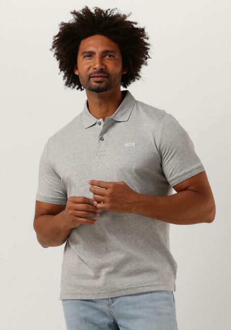 Grijze CALVIN KLEIN Polo SMOOTH COTTON SLIM POLO - large