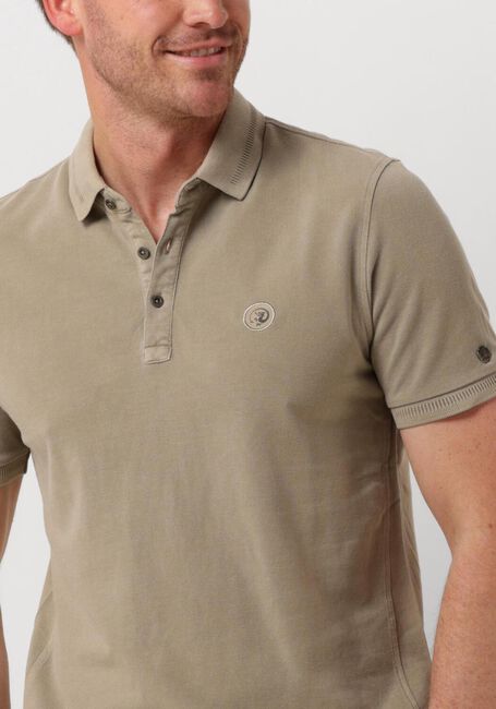 CAST IRON Polo SHORT SLEEVE POLO PIQUE GARMENT DYED en beige - large