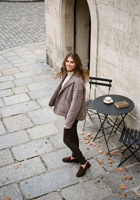 KNIT-TED JILL JACKET Vestes en marron - large