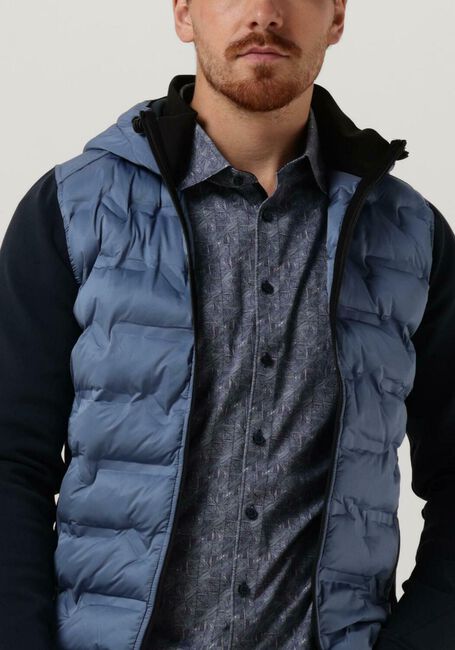 CAST IRON Jack HOODED TECH JERSEY INTERLOCK en bleu - large