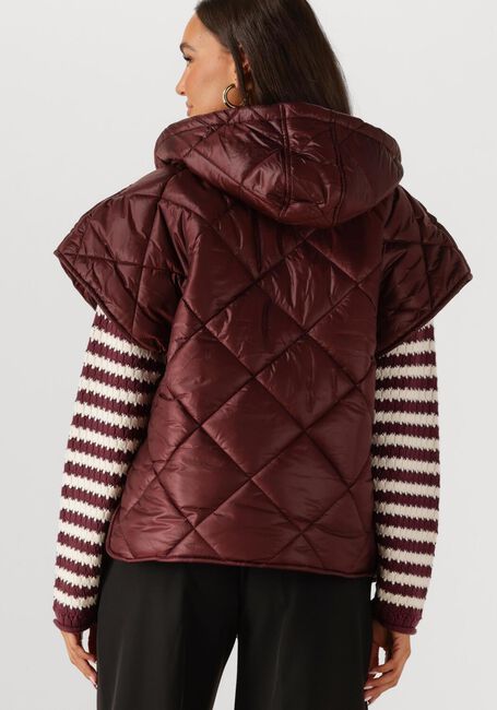 EST'SEVEN Veste sans manches NOELLE CAPE Bordeaux - large