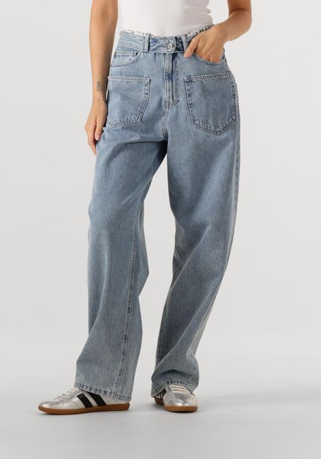 Blauwe HAUTE L'AMITIÉ Wide jeans FLIP WAIST POCKET TALL JEANS - large