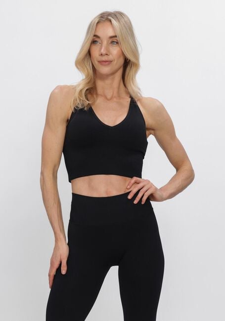 Zwarte AIM'N Top SHAPE SEAMLESS CROSS BACK BRALETTE - large