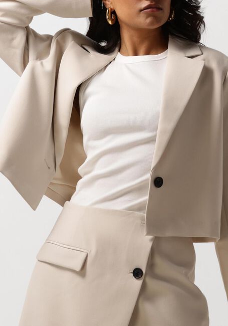 SECOND FEMALE Blazer EVIE CROPPED BLAZER en beige - large