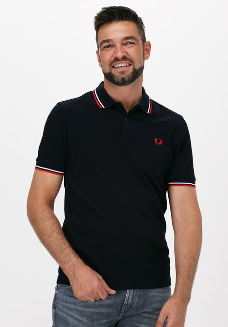 FRED PERRY Polo TWIN TIPPED FRED PERRY SHIRT Bleu foncé - large