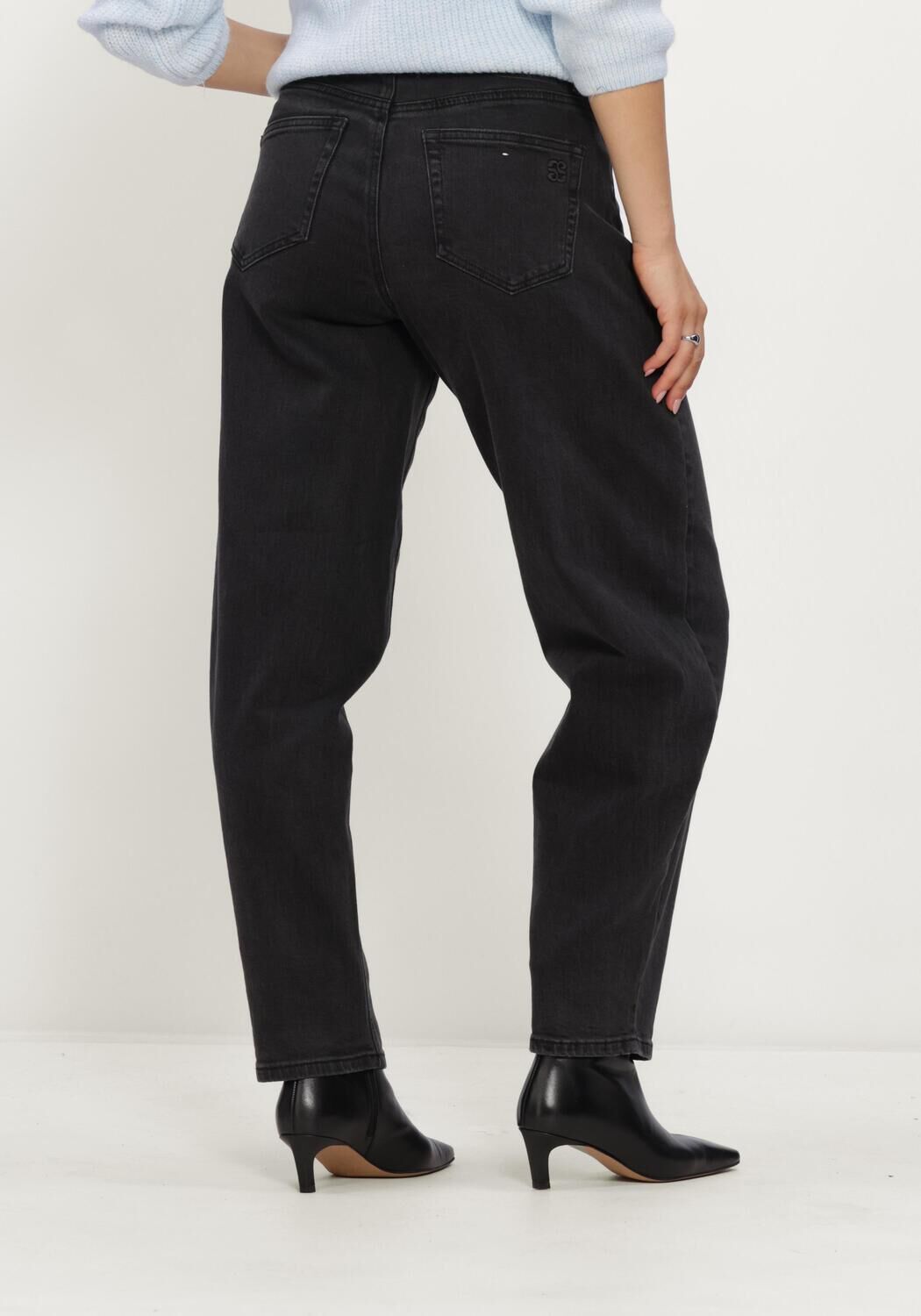 Zwarte MY ESSENTIAL WARDROBE Broeken/jumpsuits BALOOMW 144 HIGH BARREL - large