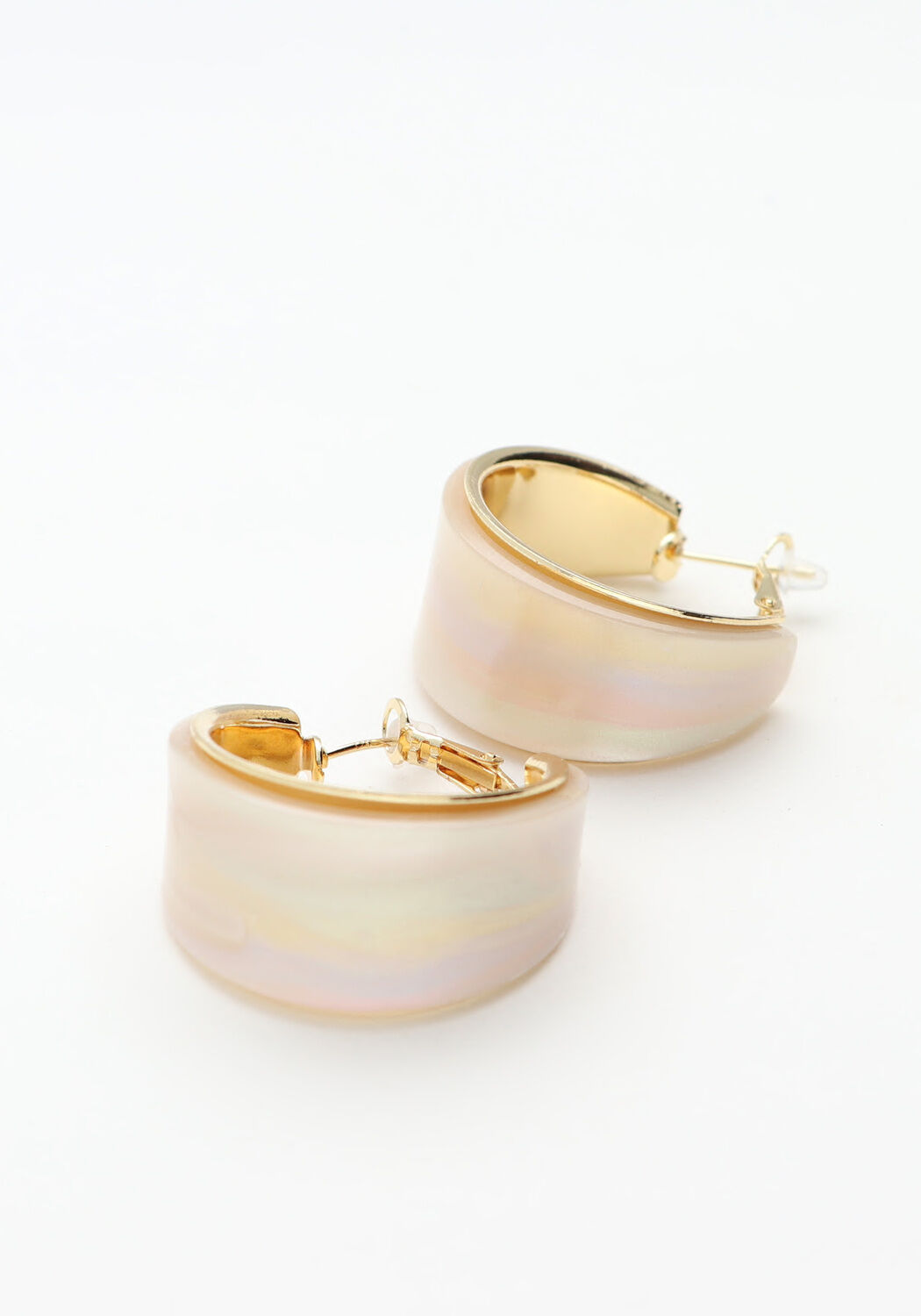 OMODA ATELIER Boucles d'oreilles OM-DEARINGS X BO Cr&egrave;me - large