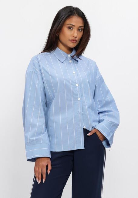 Blauwe CATWALK JUNKIE  DOUBLE PLACKET BLOUSE - large