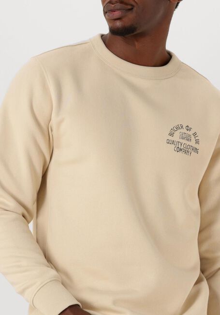 Beige BUTCHER OF BLUE Sweater ARMY FRAT CREW - large