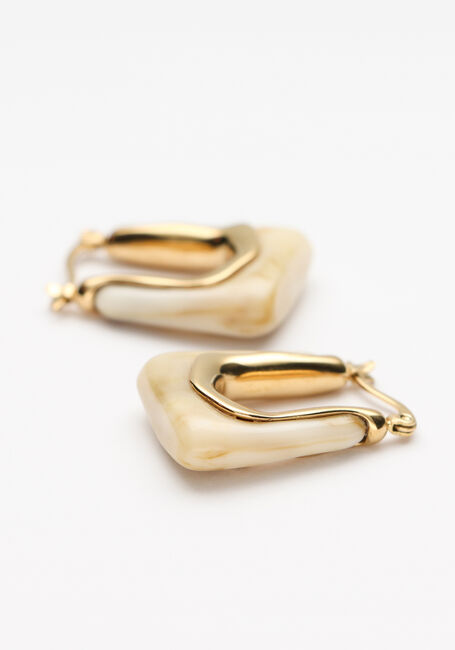 NOTRE-V Boucles d'oreilles OORBELLEN MET REESIN en rose - large