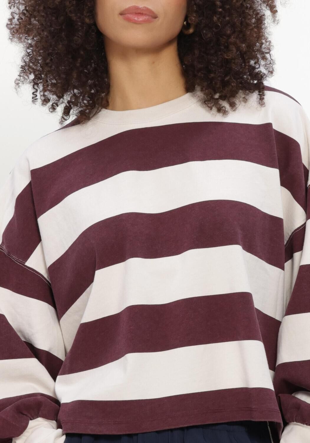 CATWALK JUNKIE Haut OVERSIZED STRIPED LONG SLEEVE Bordeaux - large