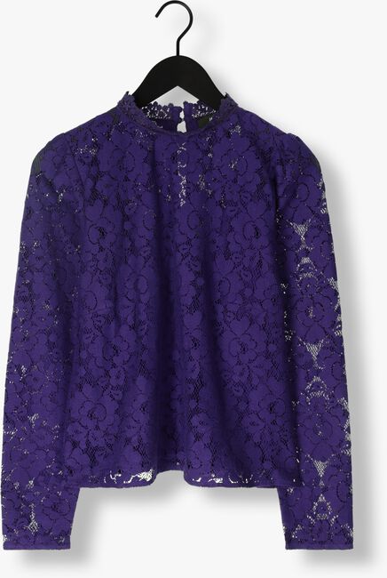 Paarse JANSEN AMSTERDAM Blouse LC199 BLOUSE LACE LONG SLEEVES - large