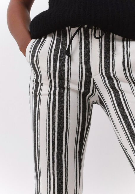 Gebroken wit 10DAYS Pantalon STRAIGHT JOGGER STRIPES - large