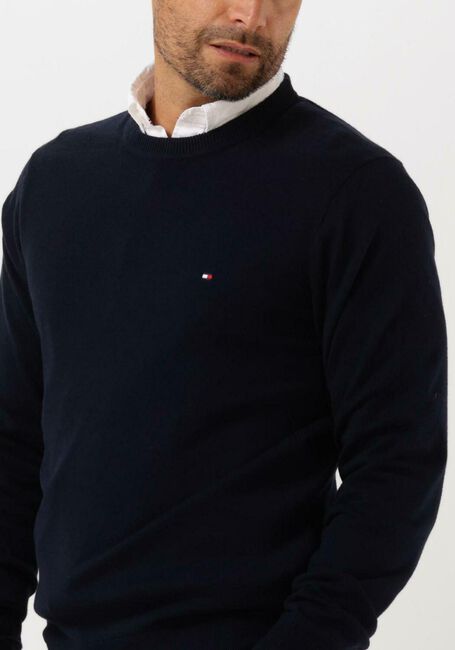 TOMMY HILFIGER Pull PIMA ORG CTN CASHMERE CREW NECK Bleu foncé - large